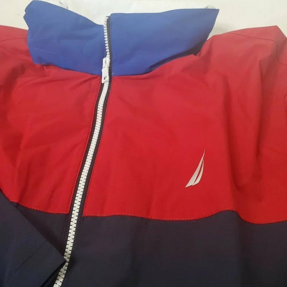 Nautica Men's Size 1XL Big Rain breaker Lightweight Jacket New Colorblock